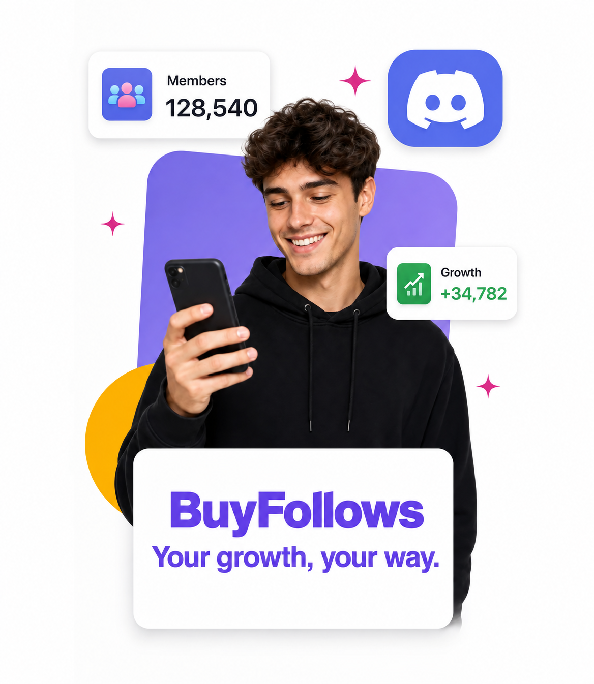 Buy Discord followers, likes and views with BuyFollows