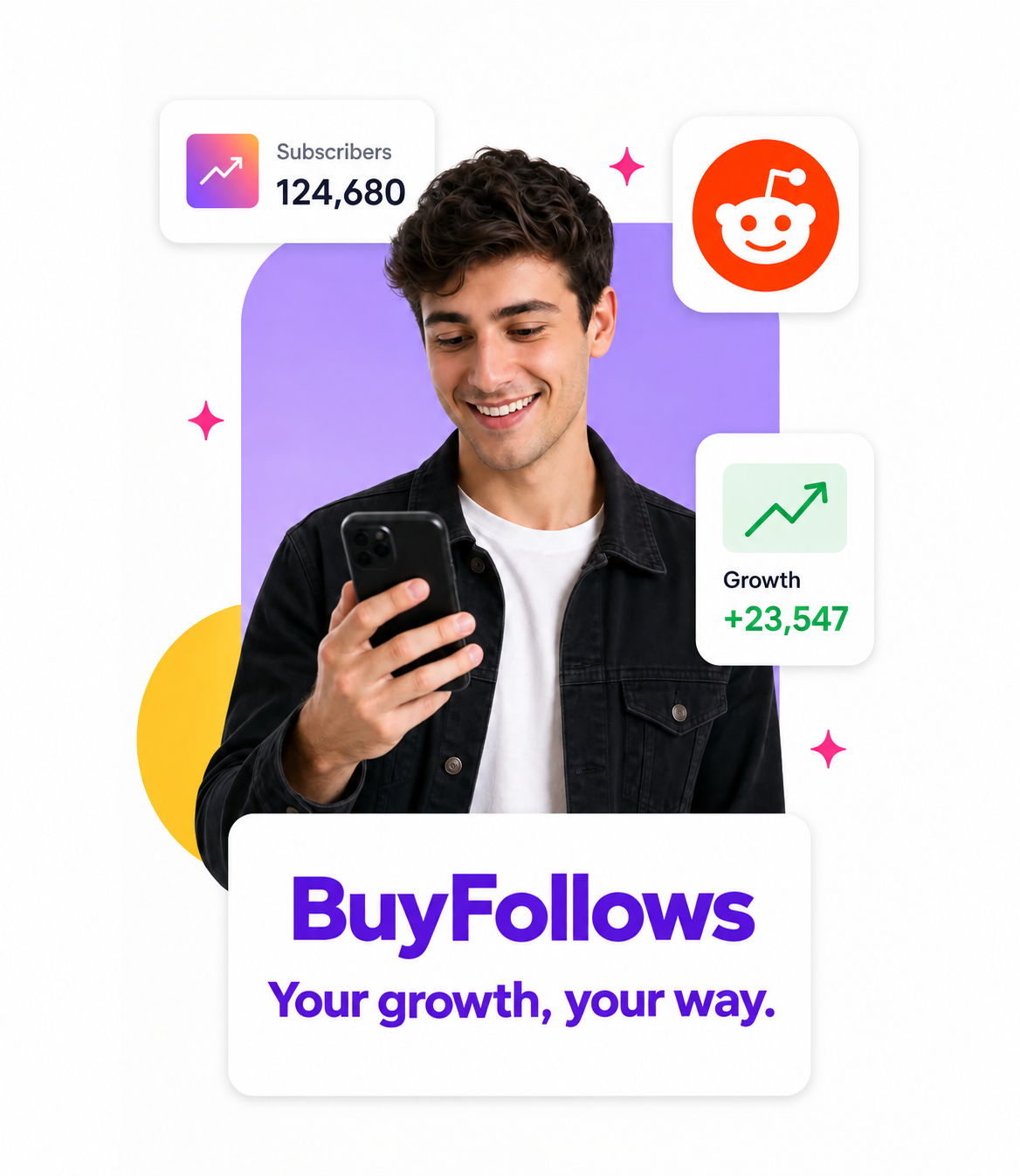 Buy Reddit followers, likes and views with BuyFollows