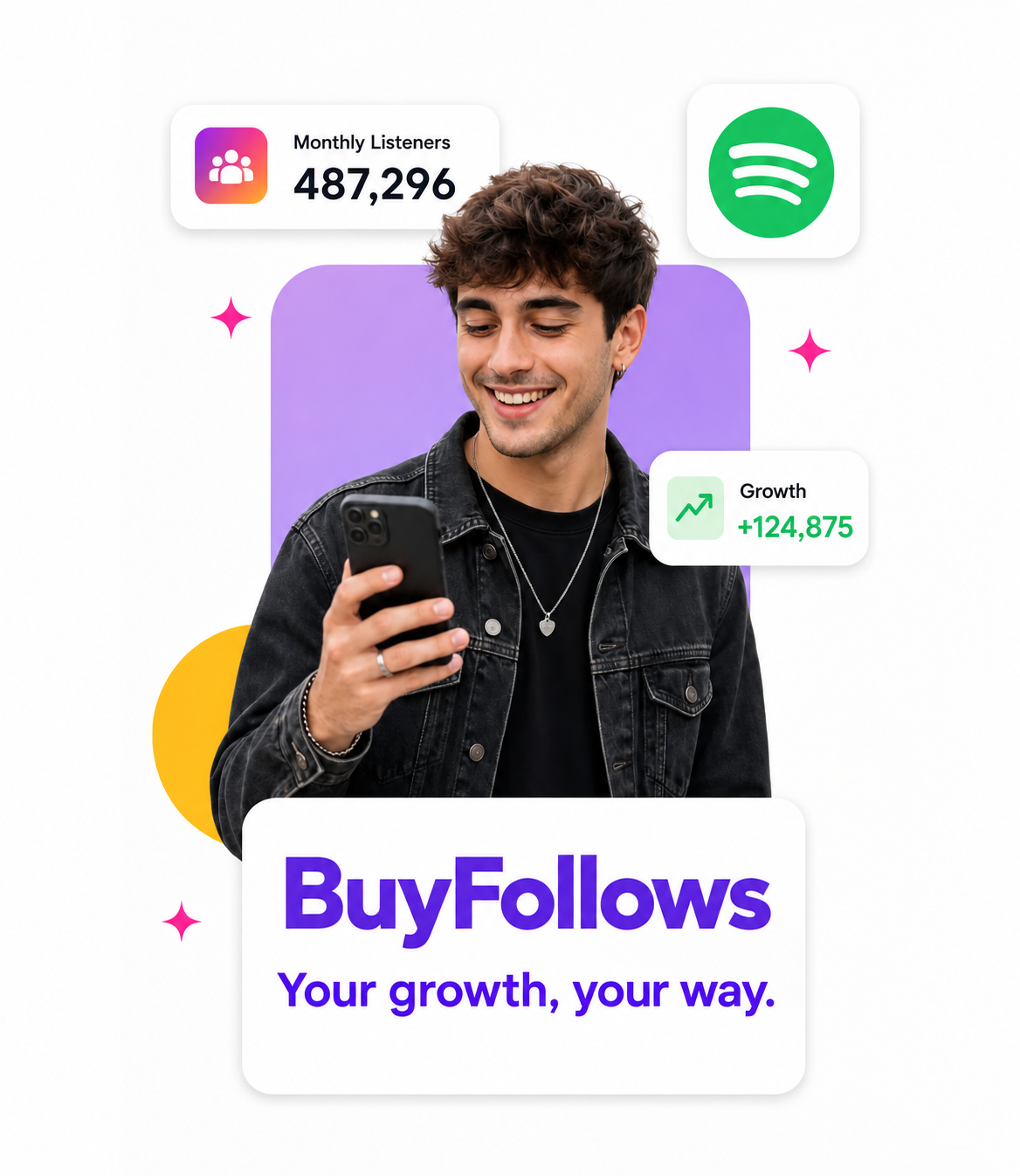Buy Spotify followers, likes and views with BuyFollows